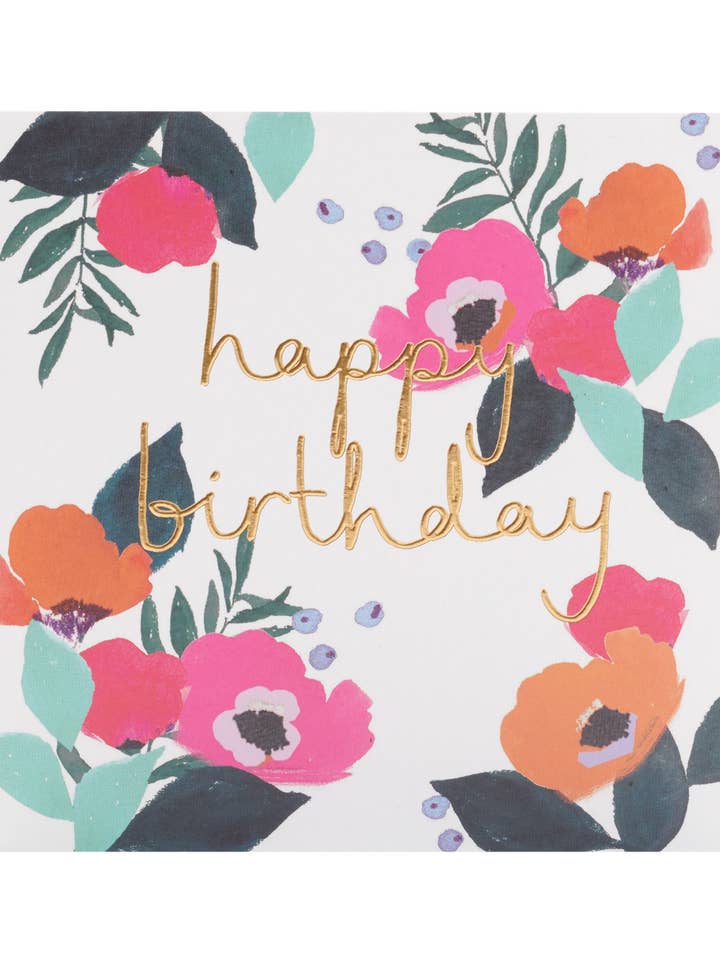 Birthday Card - Flowers Design #24 for wholesale by UK Greetings