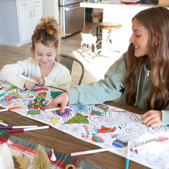 Artistic Chaos Ink | Christmas Holiday 18-Foot Coloring Roll for wholesale by Artistic Chaos Ink