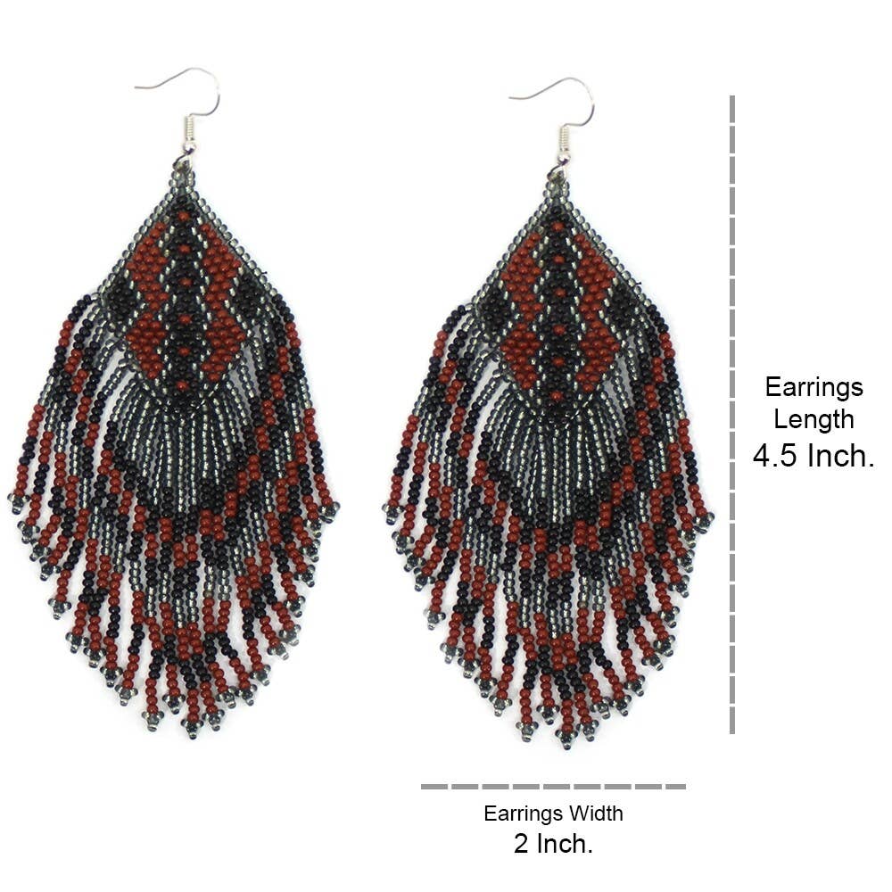 BEADS CORNER – Engroshandel Hængeøreringe og creoløreringe – Håndlavede Store Øreringe med Brune og Grå Perler1