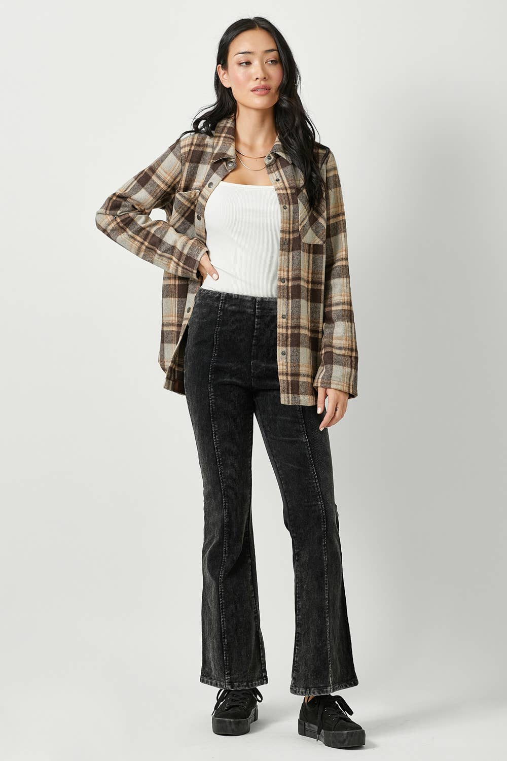 Mystree - Wholesale Shirt Jacket/Shacket - Women's - 60406 Plaid Shacket 25