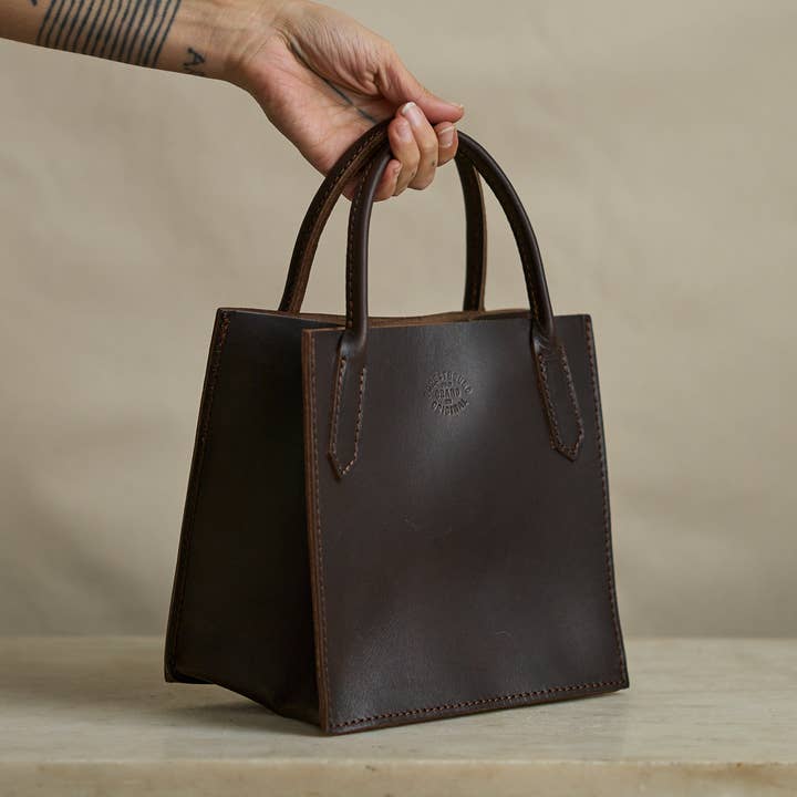 FORESTBOUND - Wholesale Tote Bag - Women's - Leather Dock Bag, Petite Brown Latigo0