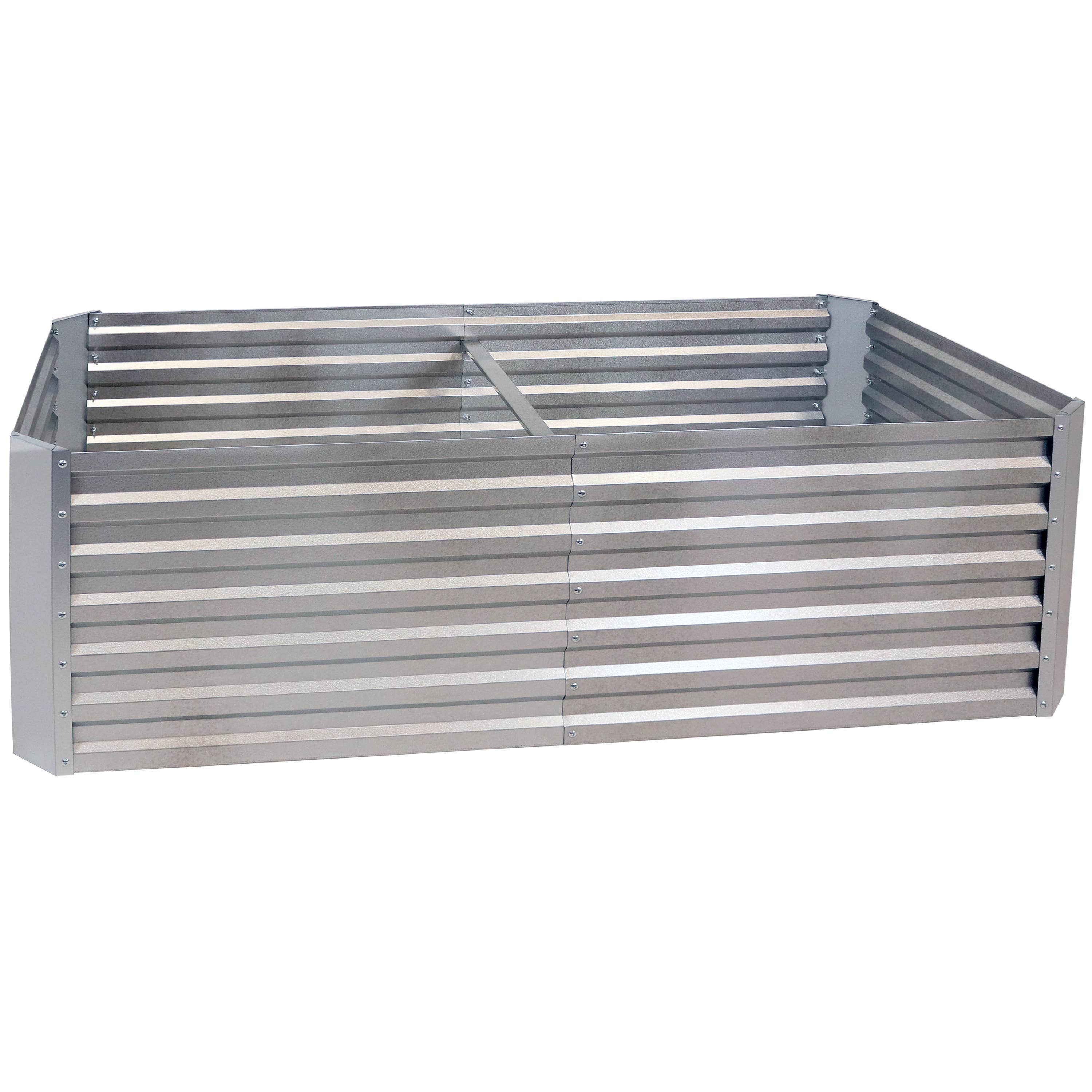 Sunnydaze Decor - Wholesale Planter Box - Galvalume Steel Rectangle Raised Garden Bed - Silver - 71 in1