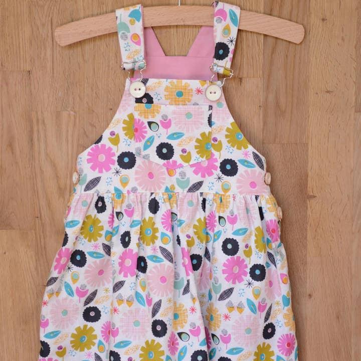 Two Stitches Patterns – wholesale Craft sewing kit – Frankie Dungarees & Dress Sewing Pattern for Childrenswear