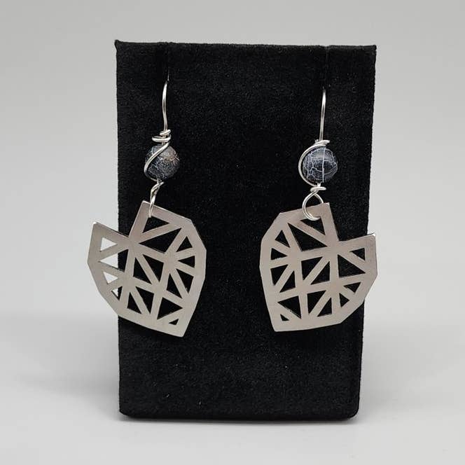 stan's full heart earrings for wholesale by Angela Ridgway