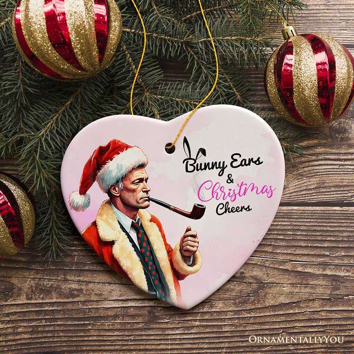 OrnamentallyYou - Wholesale Ornament - Bunny Ears & Christmas Cheers Playboy Holiday Humor keepsake