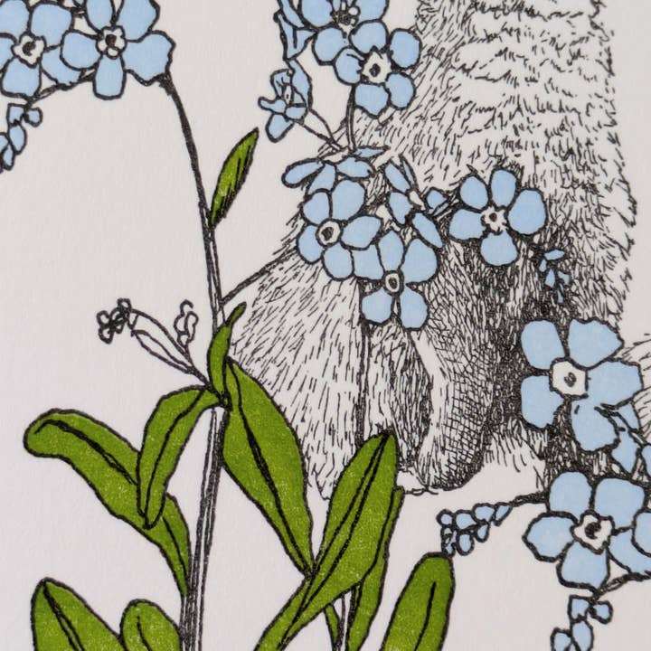 Painted Tongue Press - Wholesale Love Card - Forget-me-not Love Card2