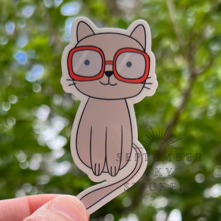 Cat Sticker | Waterproof Sticker | Hydro Sticker | Water Bot for wholesale by September Sky Stickers