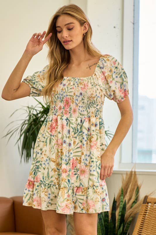 lovely melody - Wholesale Dress - Women's - LMD5363-TEA TIME PARTY FLORAL DRESS2
