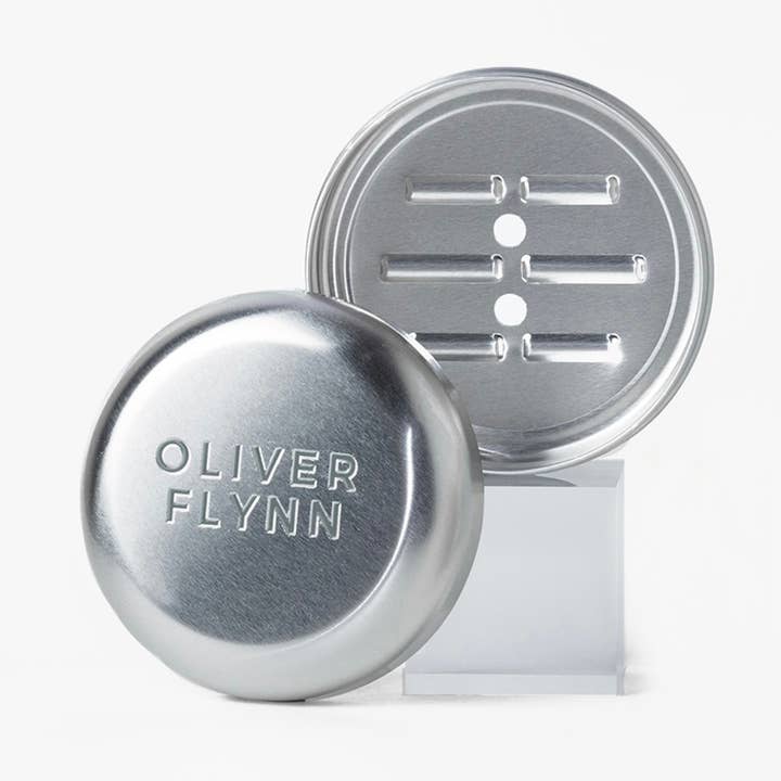 Aluminum Travel Soap Tin with Drain Holes for wholesale by Oliver Flynn Plastic Free Shop