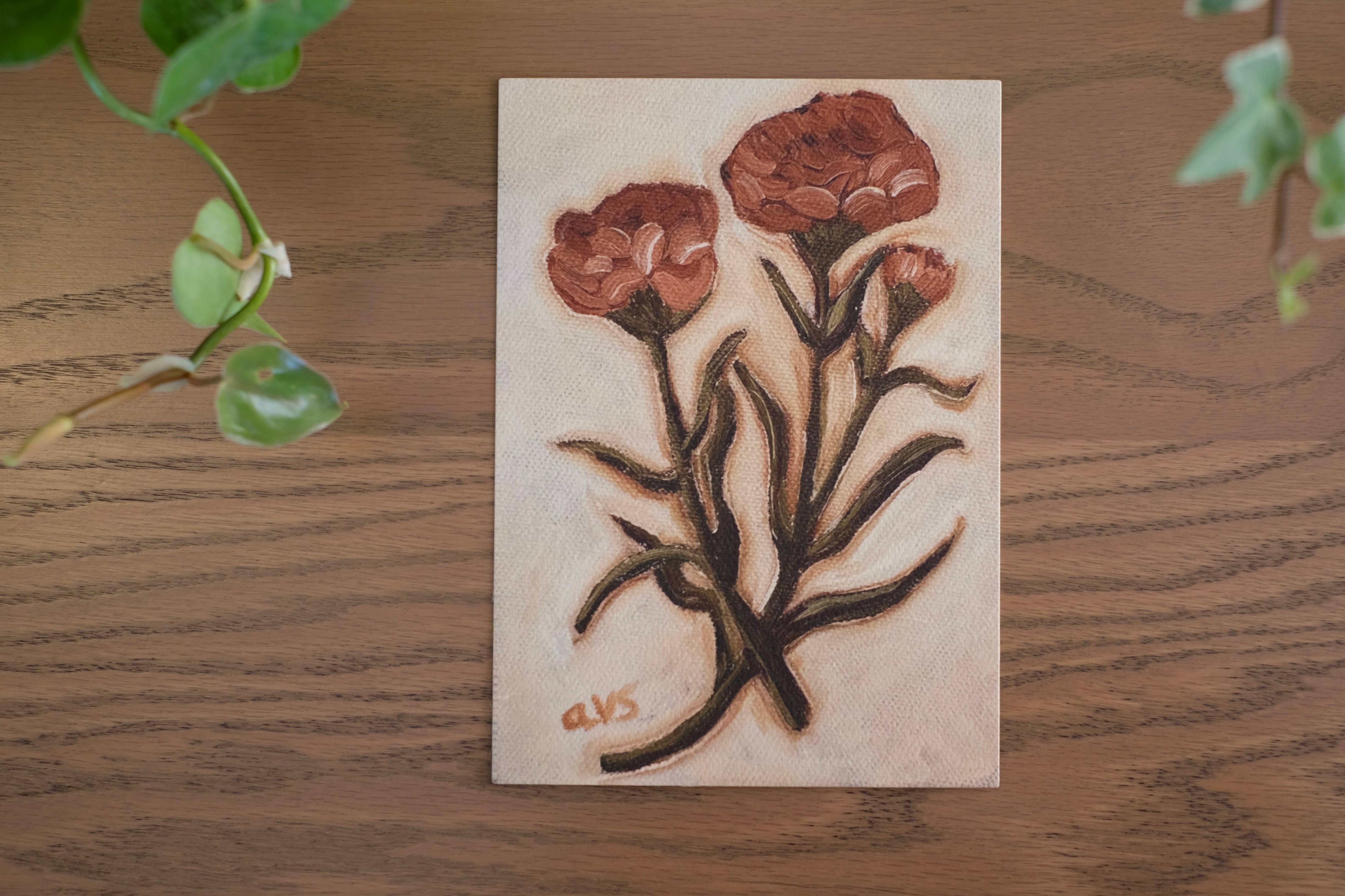 annalisa v. sawtell - Wholesale Art Print - January Birth Flower Fine Art Print | Carnation | 5x712