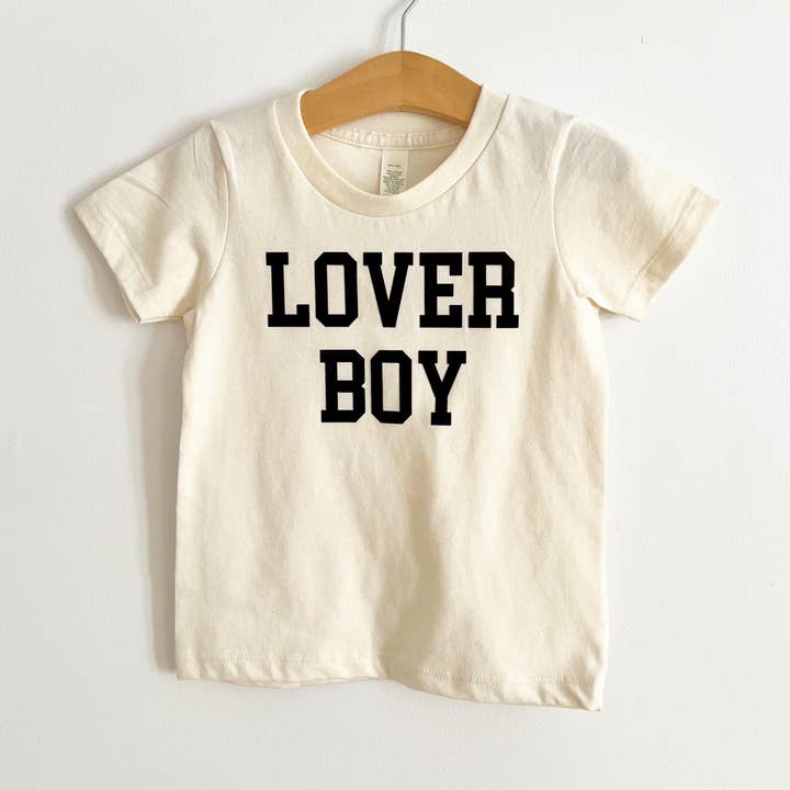 Lover Boy Organic Short Sleeve Tee | Made in the US for wholesale by Bohemian Babies