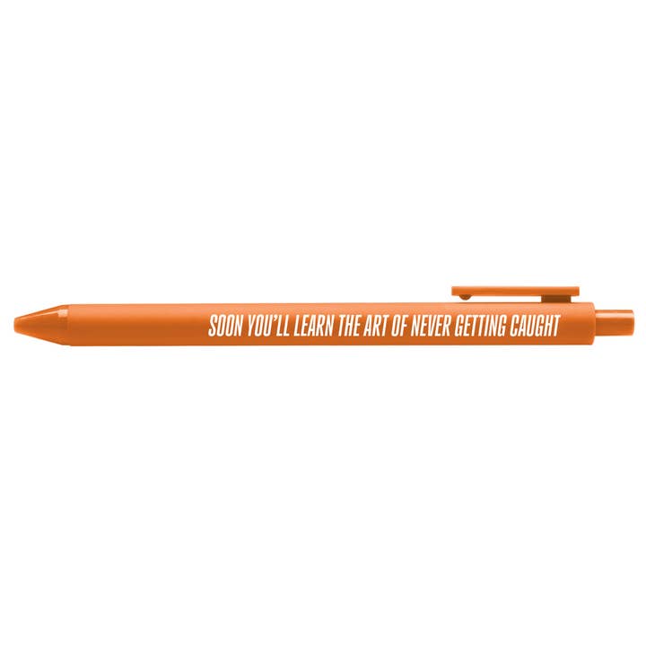 Art of Never Getting Caught pen for wholesale by MangoIllustrated