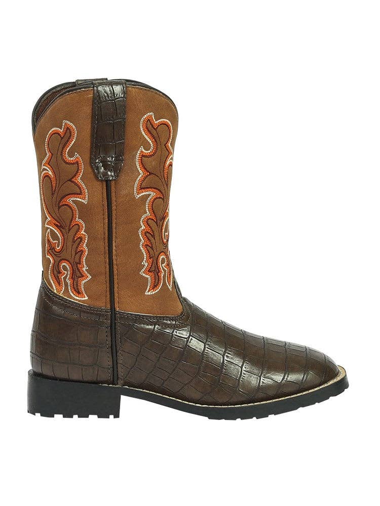 Marron Bottes western TuffRider Grand Teton à bout carré pour jeunes en vente sur Faire2