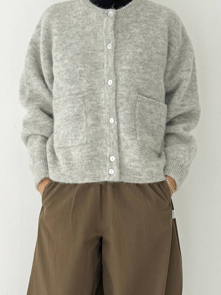 Amélie Alpaca Cardigan - (2XS/S - 2M/L) for engroshandel hos Le Bon Shoppe