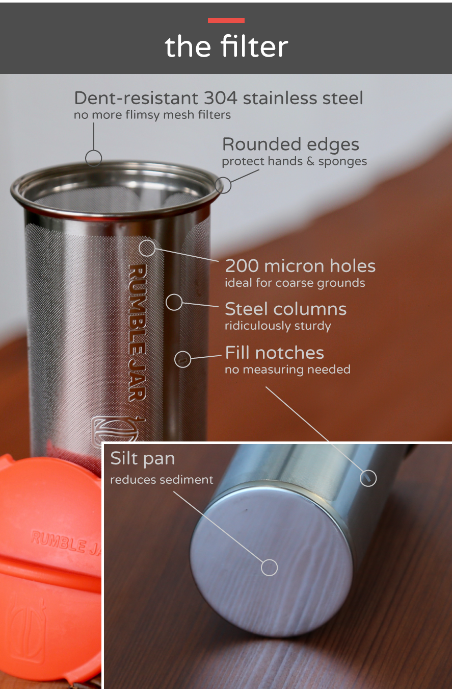 Rumble Jar - Wholesale Coffee Machine - Rumble Jar: Half gallon size (64oz), filter-only9