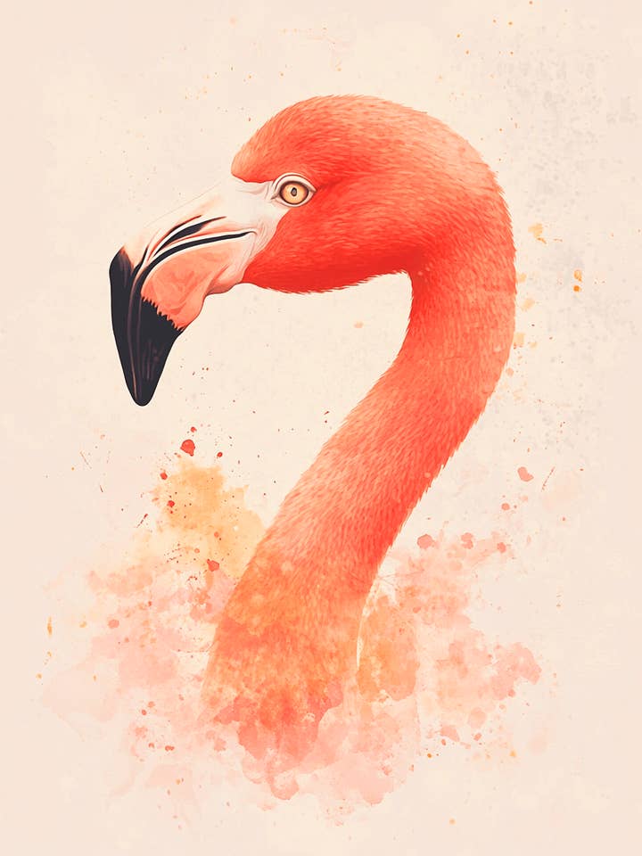 Flamingo - Nursery Wall Art Prints - 8"x10" Art Print for 11"x14" Frame for wholesale by Mowbi