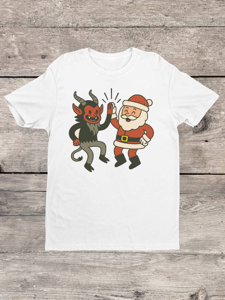 Swift Retail - Wholesale T-Shirt - Men's - Santa and Krampus Unite Men's T-Shirt4