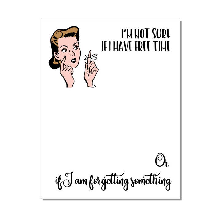 Witty Women Notepad - Forgetting Something - Funny Memo Pad for wholesale by The Mad Padder