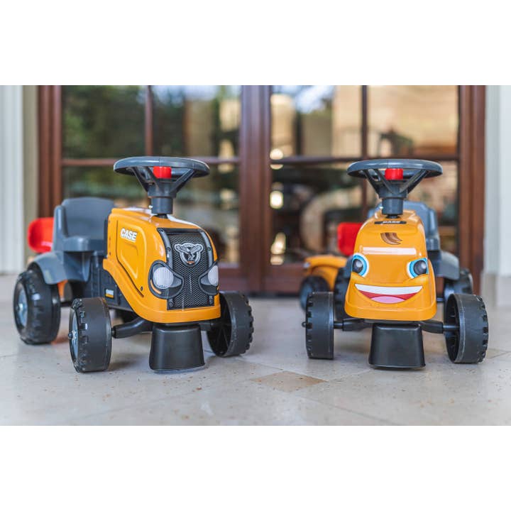American Hobbies & Merchandising - Wholesale Bike/scooter – Kids - Case CE Tractor with Trailer & Access, Push Ride-on 1-3 Y4