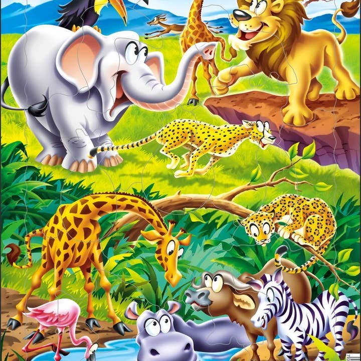 Safari 18 Piece Children's Jigsaw Puzzle for wholesale by Springbok Puzzle