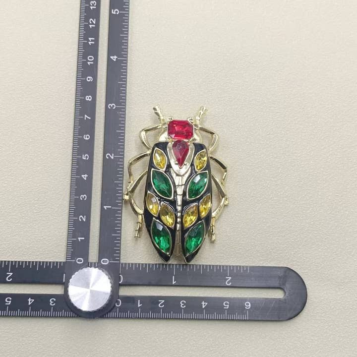 Mio Queena - Wholesale Broche - Ingelegde Gekleurde Glazen Grote Emaille Cicade Broche3