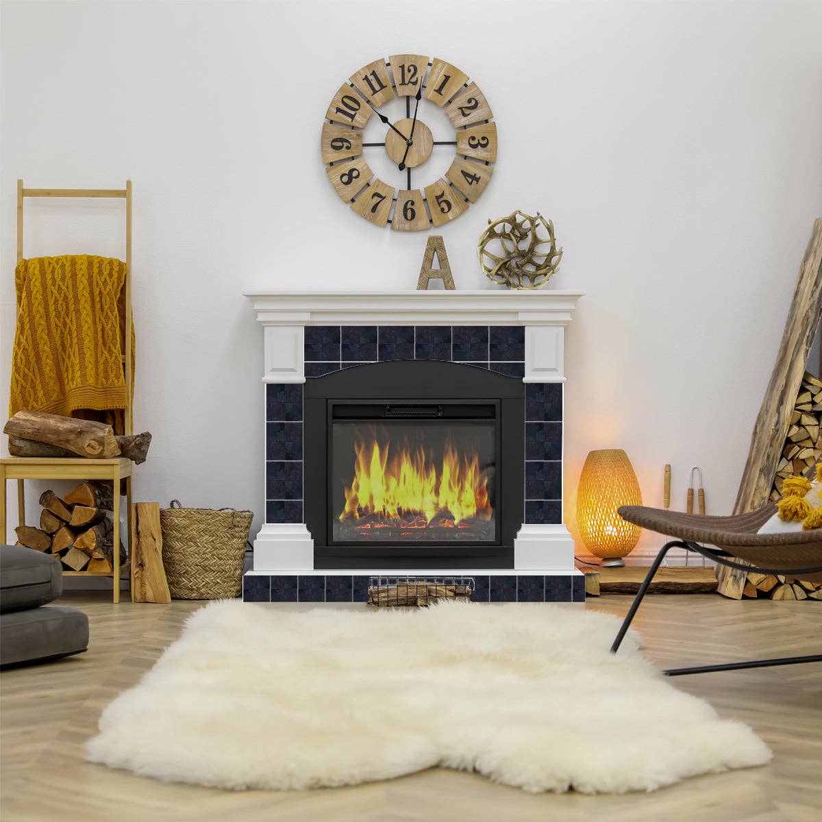 Mi Alma LLC - Wholesale Wall Tile - Solid Black Dark gray Peel And Stick Easy Transforming Dark backsplash Model -R973