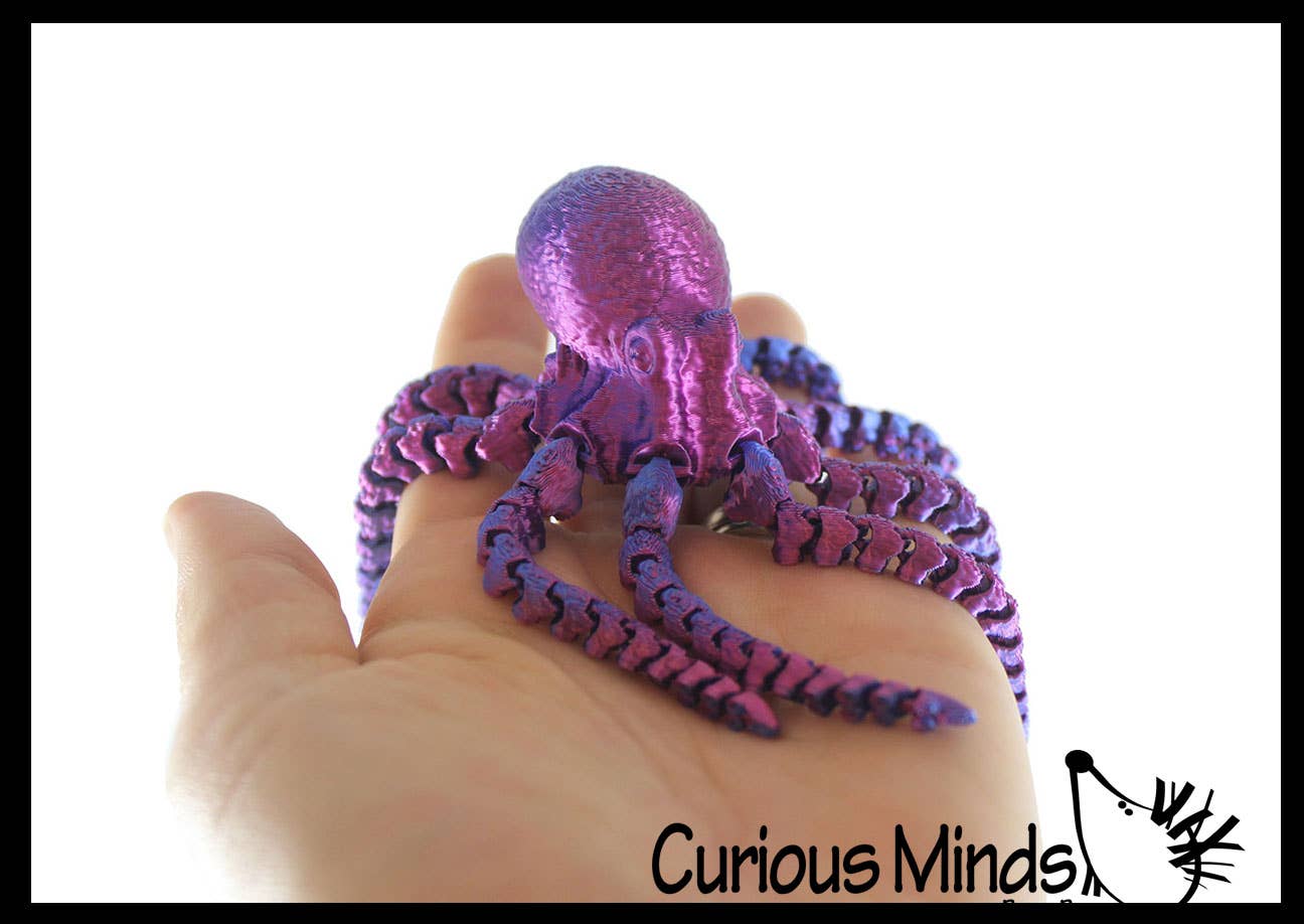 Curious Minds Toys - Wholesale Fidget Toy - Kids - 1 - 3D Printed Octopus Wiggle Articulated Jointed Moving Fid7