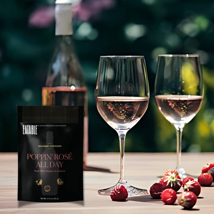 EATABLE Popcorn - Wholesale Popcorn - Mini Poppin' Rosé All Day - Gourmet Candied Popcorn