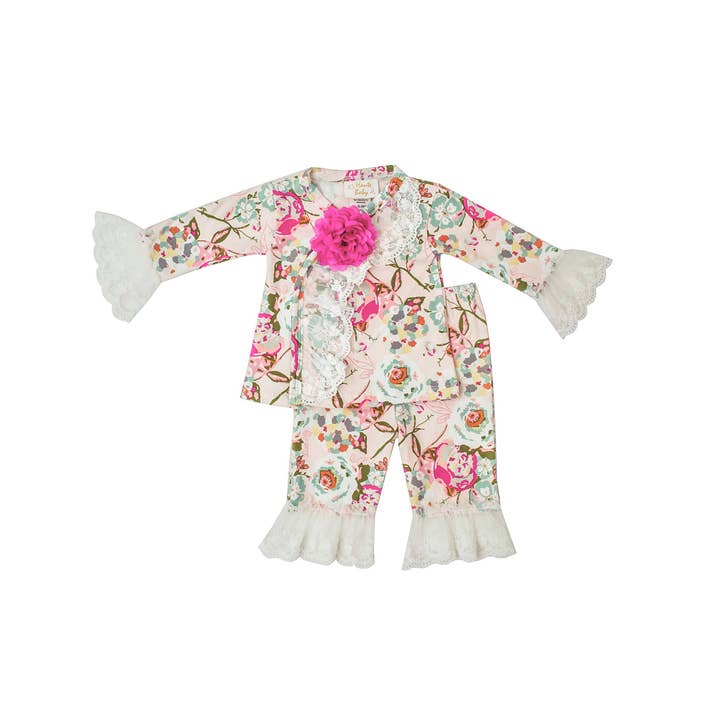 Haute Baby Mums & Roses Crisscross Set for Infants for wholesale by Haute Baby