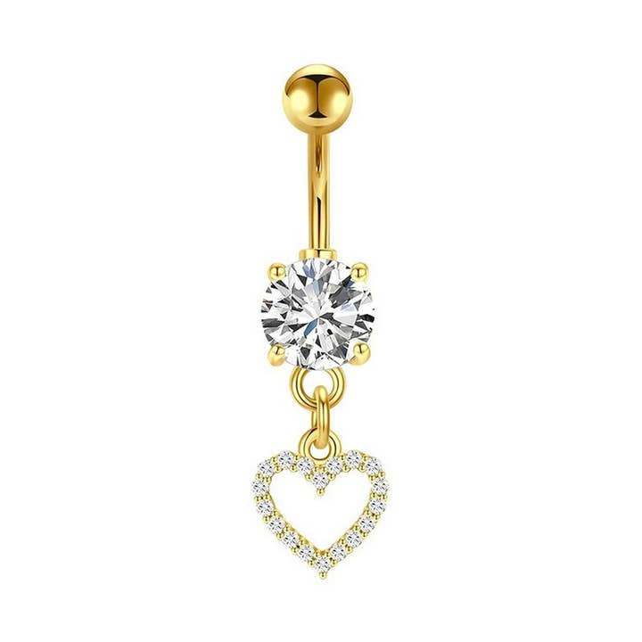 Cute Dangle Navel Rings – Heart, Devil & Flower_CWMM9186 for wholesale by ACCITY
