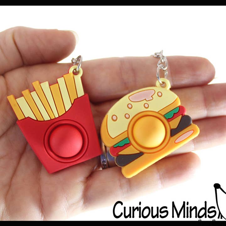 Curious Minds Toys - Wholesale Fidget toy – Kids - 1 Cute Food Pair Bubble Popper Fidget Keychains - Go Togethe8