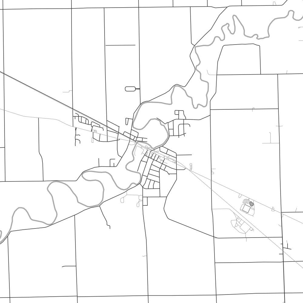JACE.design - Wholesale Art Print - Blissfield MI Map Print Classic2
