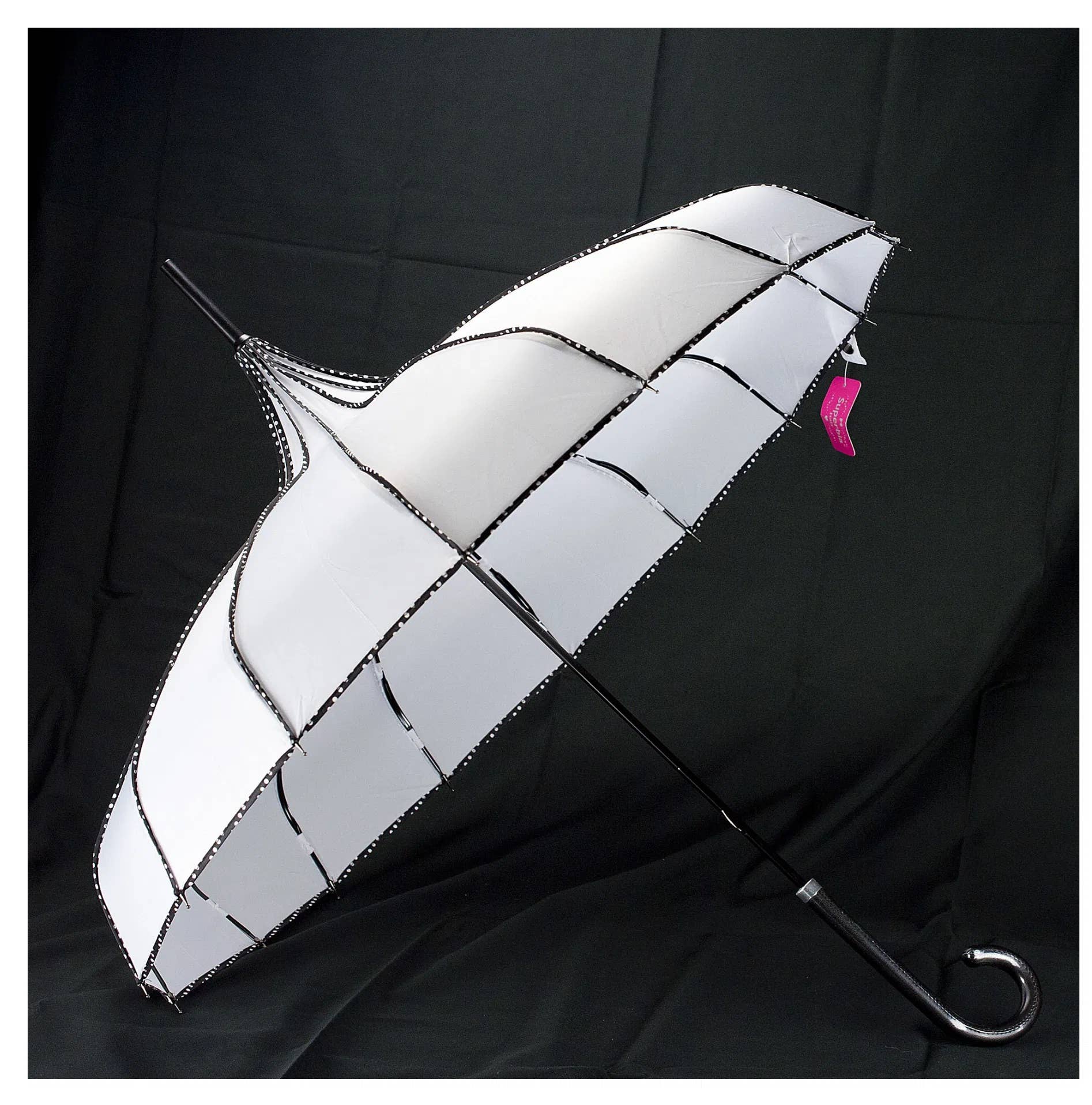 Superbia - Wholesale Umbrella - Women's - Pagoda Trims Long Stick Umbrella (For Sun & Rain)6