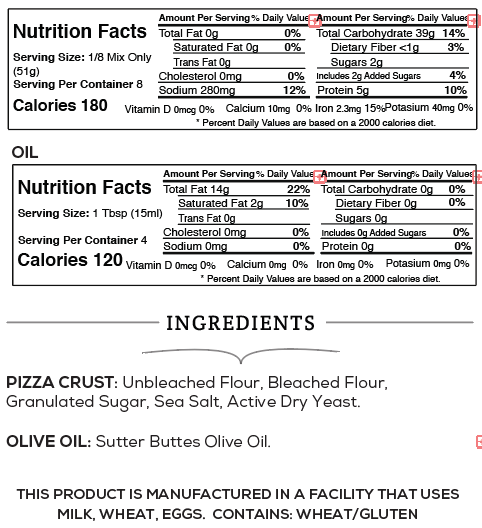 Sutter Buttes - Wholesale DIY Food Kit - Artisan Pizza Crust Baking Kit – Easy Homemade Crust 1