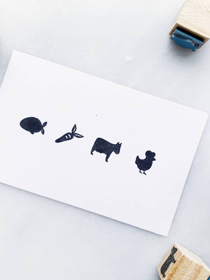 Wedding Meal Option Stamps • Small Rubber Stamps for Wedding Meal Options for wholesale by Papergram