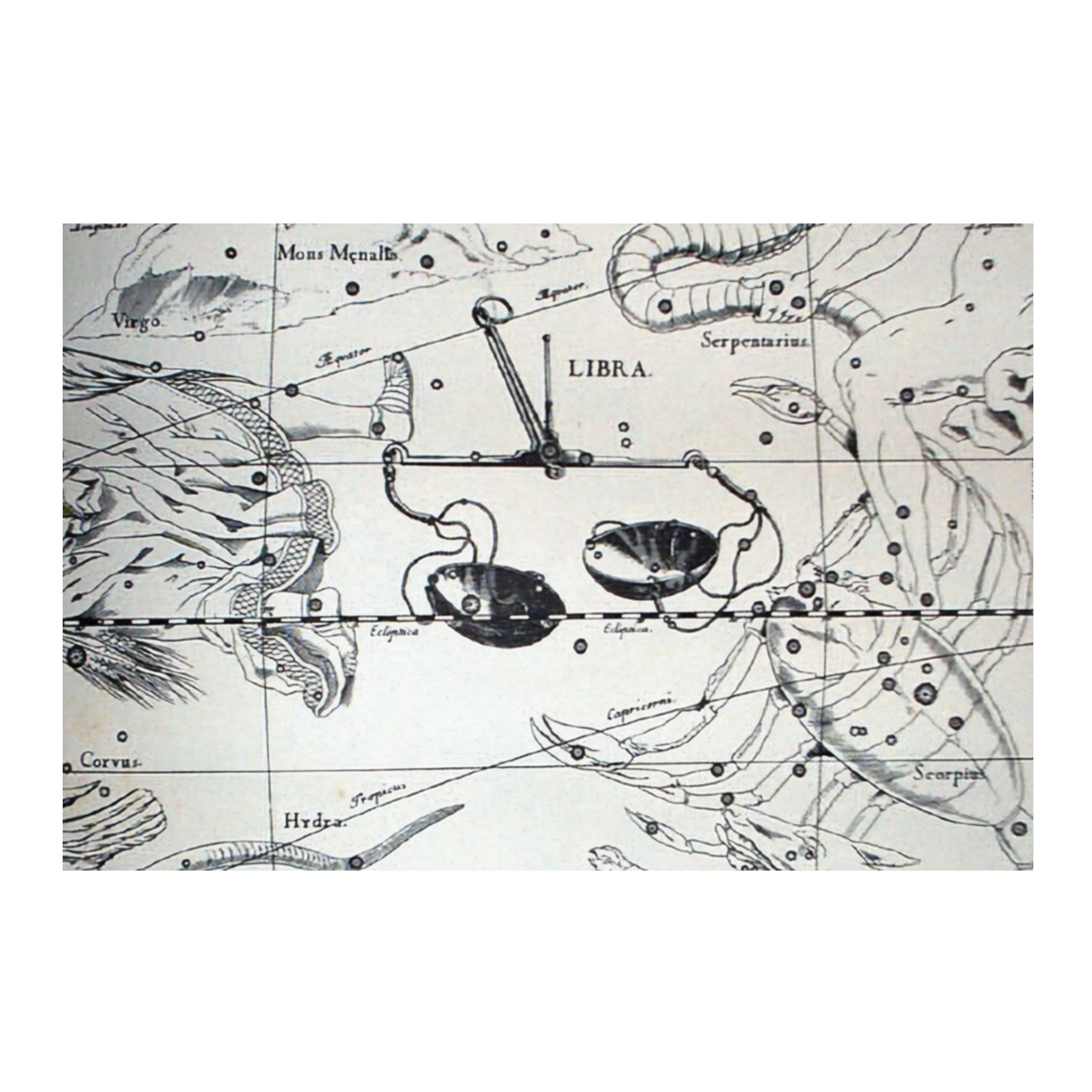 Print Pothecary - Wholesale Art Print - Libra Astrology Canvas Print - Apothecary Art for Home or Office - Apothecary Decor1