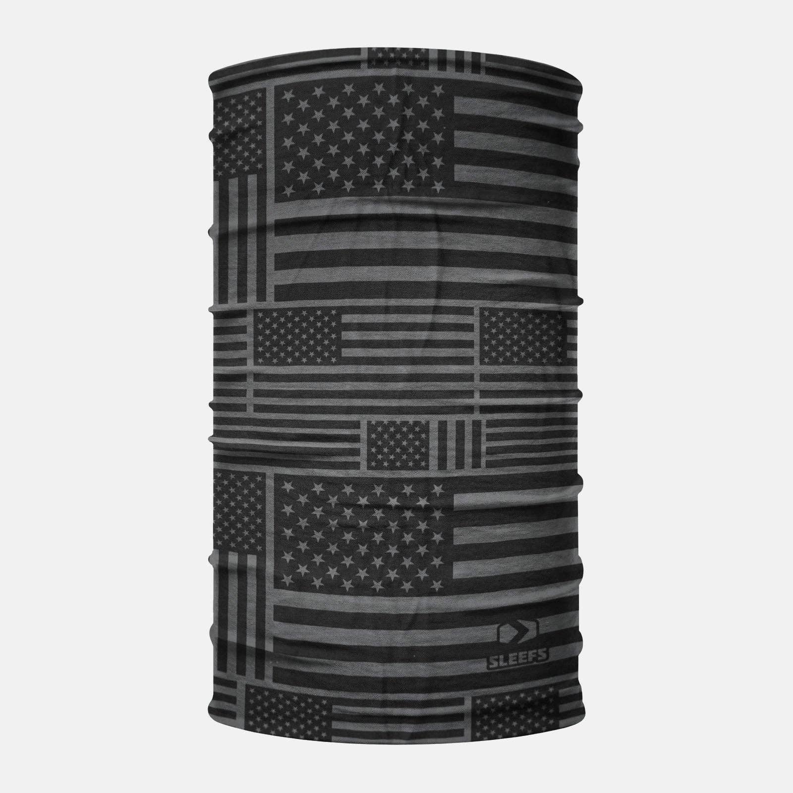 Black Gray American Flags Tactical Neck Gaiter for wholesale on Faire0