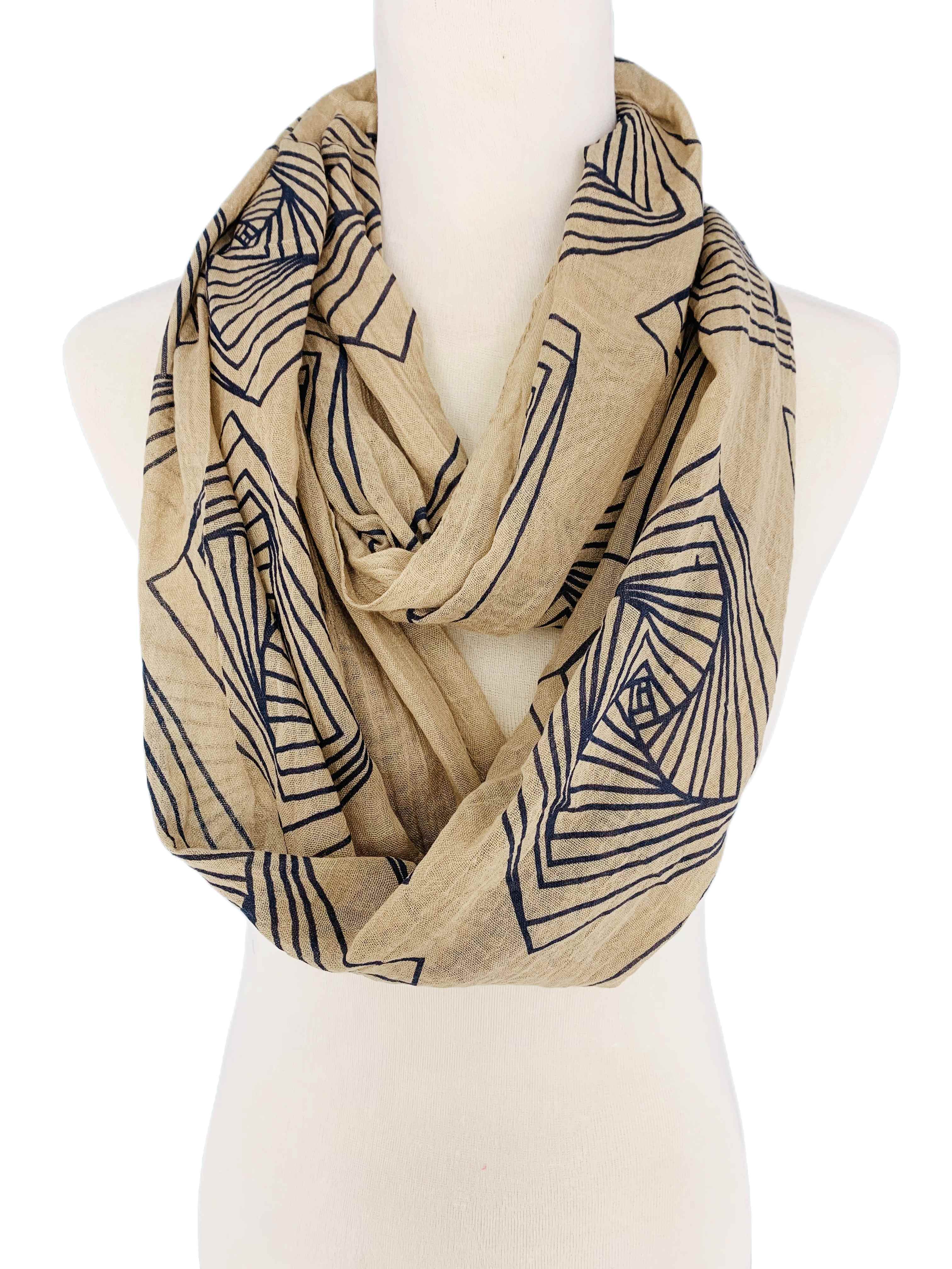 JC Sunny Fashion - Wholesale Scarf - Women's - JC011220  Abstract Infinity Scarf6