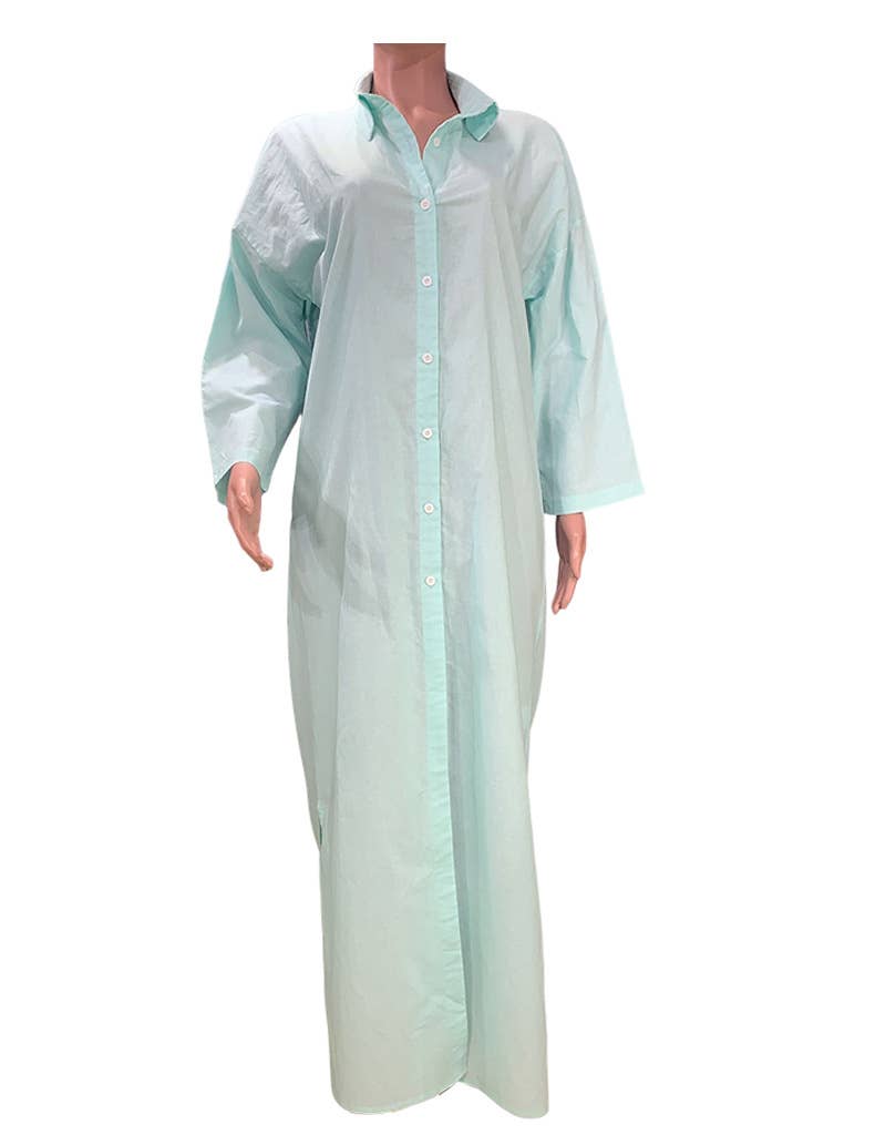 HIDDENBRAND - Wholesale Swim Cover Up - Women's - basic maxi coverup shirt dress3