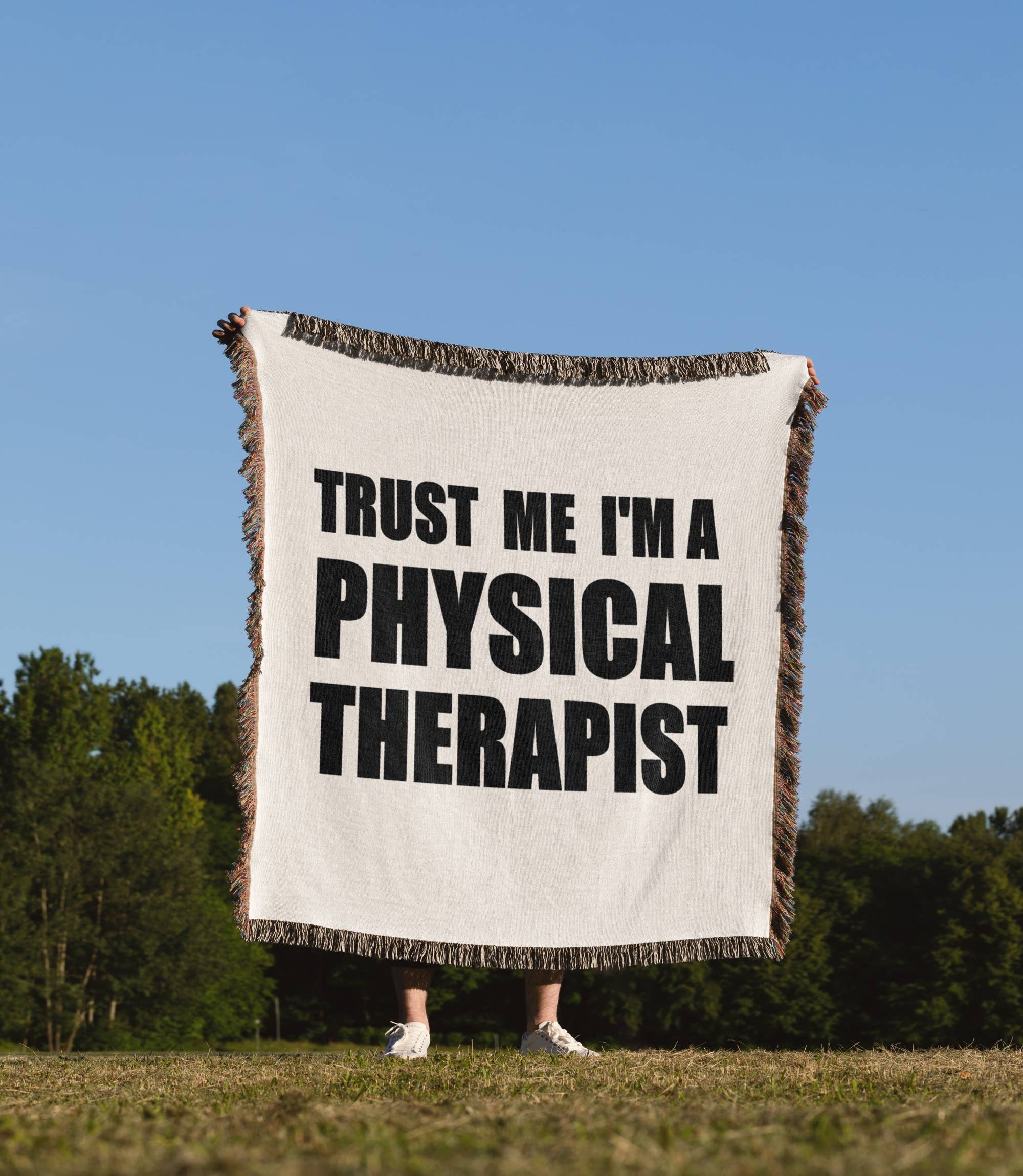 3dRose - Wholesale Throw Blanket - 3dRose, Trust me Im a Physical Therapist. Therapy work humor. Funny job gift, Blanket1