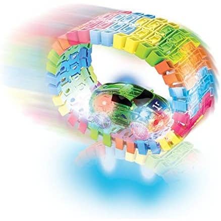Mindscope Products - Venta al por mayor Coches/camiones de juguete - Niños - Auto verde Mindscope Neon Glow Twister Tracks 221 (11 pies)