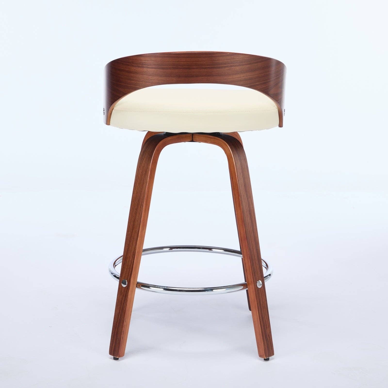 HOMYCASA DESIGN INC - Wholesale Stool - 2PcsMid-Century Swivel Counter Stools with Cushion 25" Heigh12
