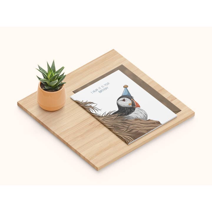 Puffin Birthday Card for wholesale by Chloe Longden Art