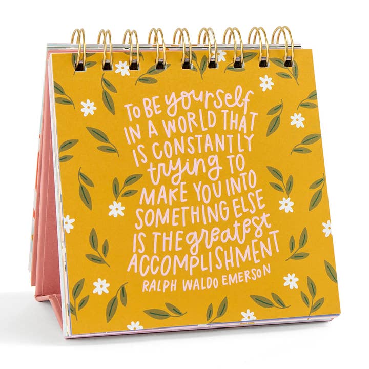 Pippi Post - Wholesale Desk/Tabletop Sign - 52 Weeks of Happy Quotes - Desk Flip Calendar3