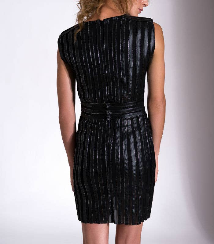 L' APPEL DU VIDE - Wholesale Dress - Women's - Short leather effect dress1
