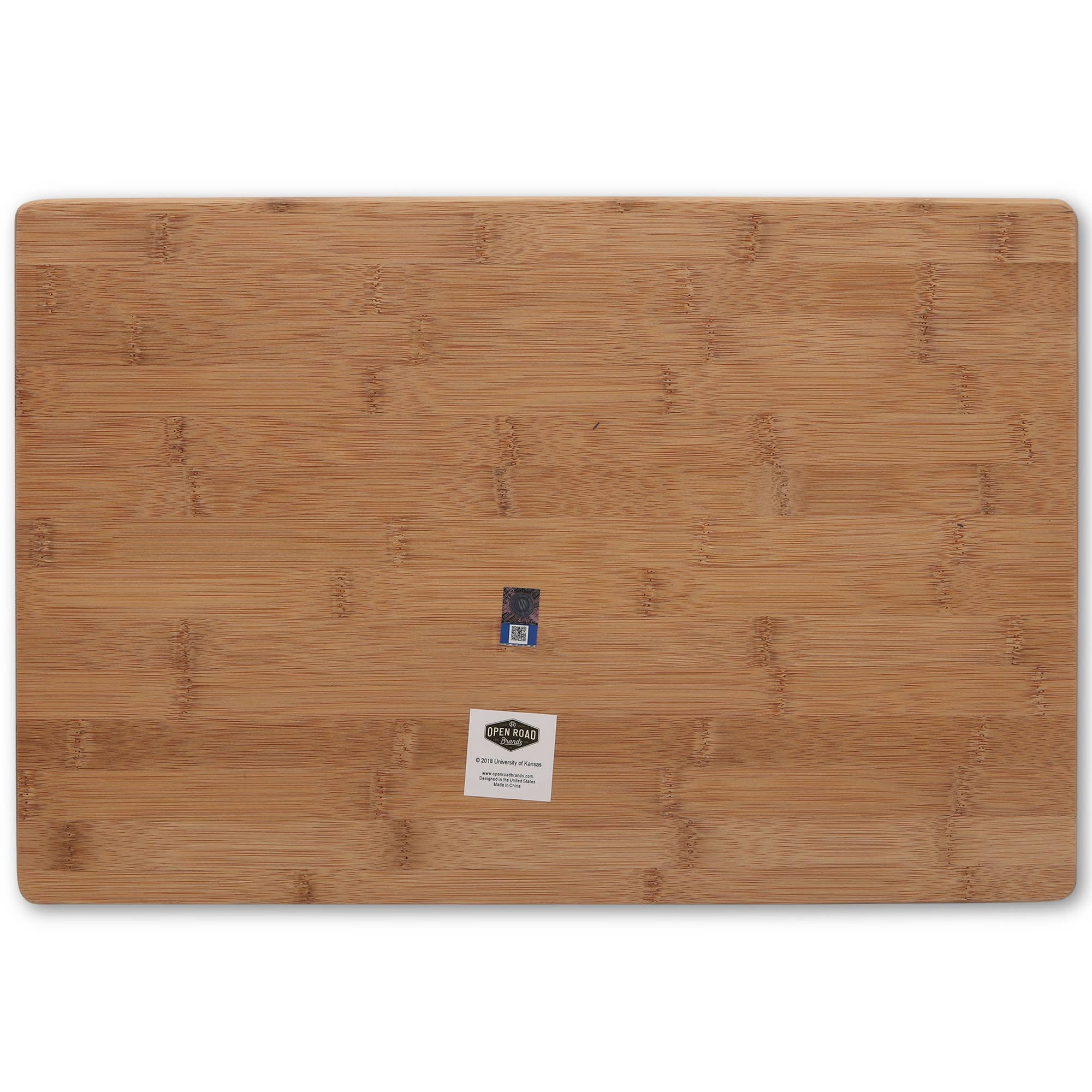 Open Road Brands, LLC - Wholesale Cutting Board - University of Kansas Rock Chalk Jayhawk Bamboo Cutting Board2