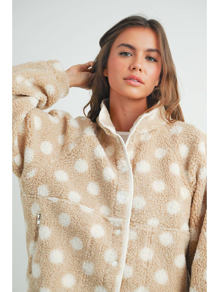 BUTTERMELON - Wholesale Jacket - Women's - Fall/Winter Polka Dot Button Down Jacket - BMJ742022
