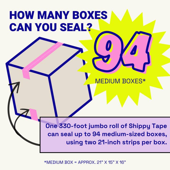Shippy Tape - Wholesale Tape - Yay, I'm Here! Shipping Tape - Clear/Black