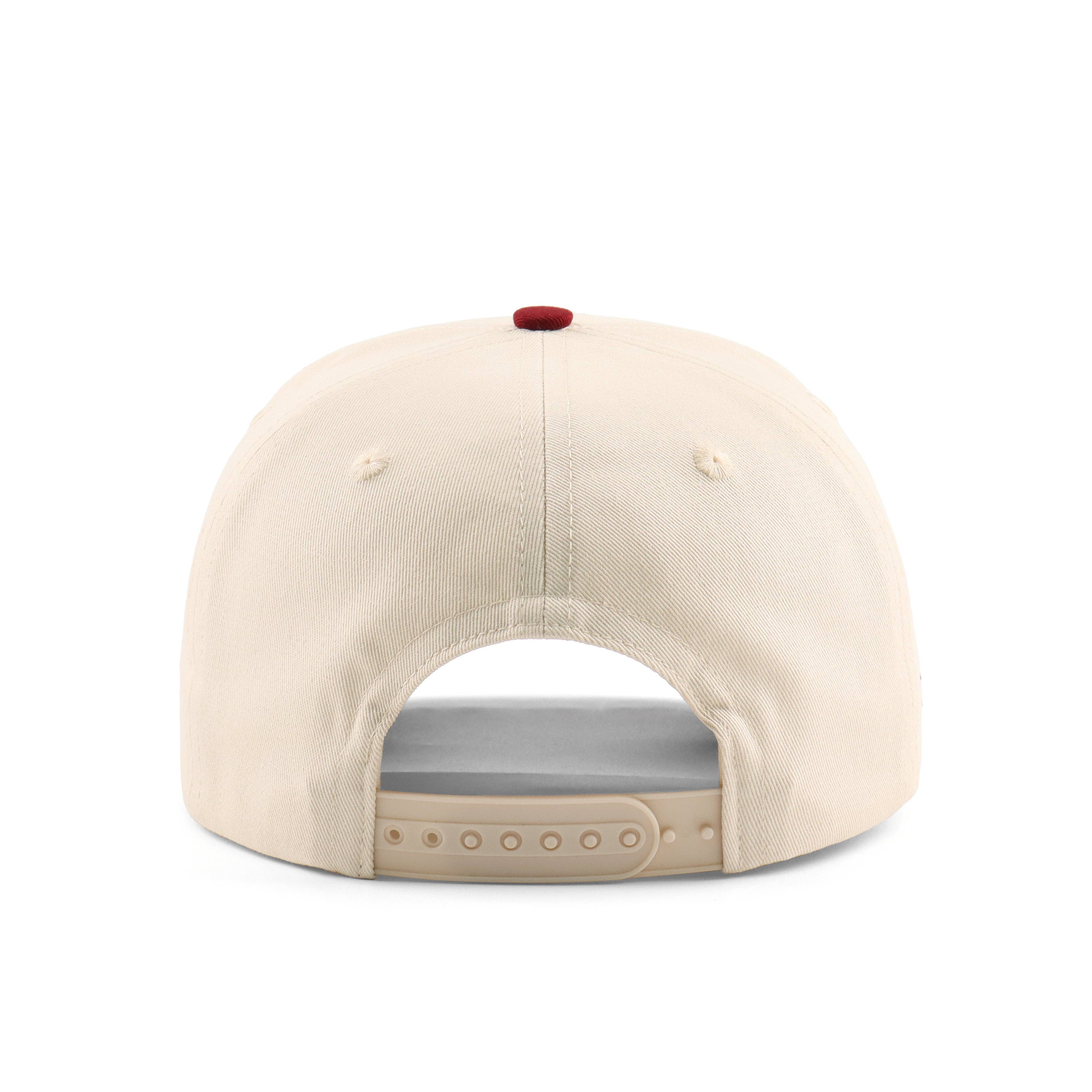 Beige Maroon The "College Station" Script Hat for wholesale on Faire6