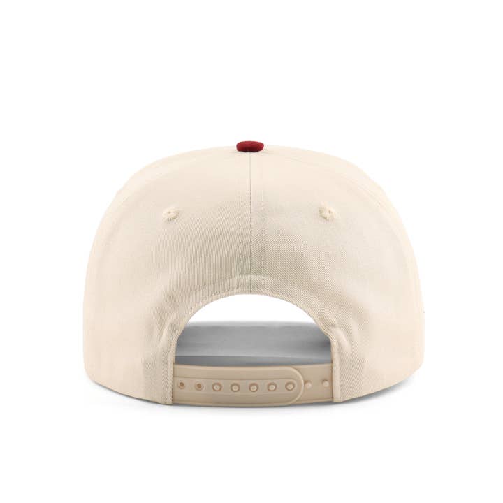 Beige Maroon The "College Station" Script Hat for wholesale on Faire6